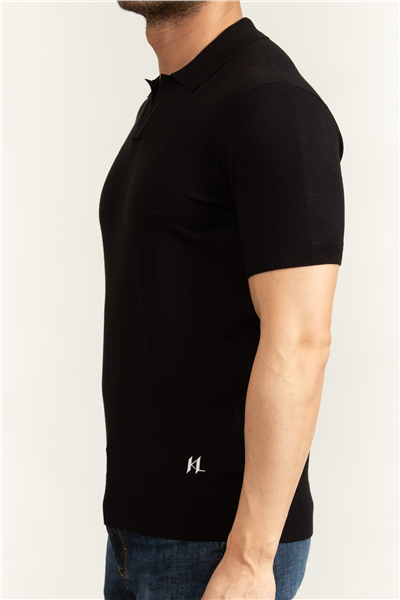 Karl Lagerfeld Erkek Polo Yaka Triko Siyah