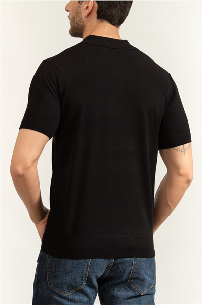 Karl Lagerfeld Erkek Polo Yaka Triko Siyah