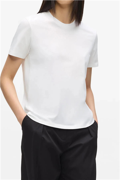 Karl Lagerfeld Essential Regular T-Shirt Kadın Bisiklet Yaka T-Shirt Beyaz