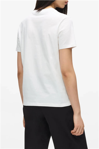 Karl Lagerfeld Essential Regular T-Shirt Kadın Bisiklet Yaka T-Shirt Beyaz