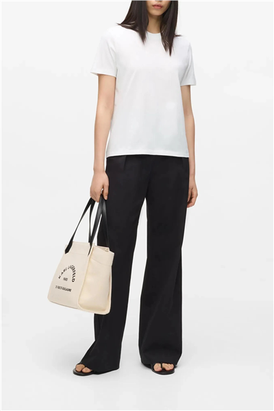 Karl Lagerfeld Essential Regular T-Shirt Kadın Bisiklet Yaka T-Shirt Beyaz