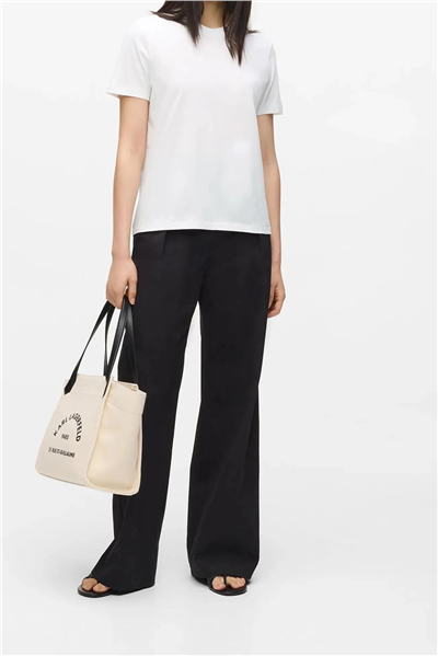 Karl Lagerfeld Essential Regular T-Shirt Kadın Bisiklet Yaka T-Shirt Beyaz