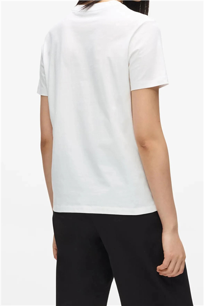 Karl Lagerfeld Essential Regular T-Shirt Kadın Bisiklet Yaka T-Shirt Beyaz