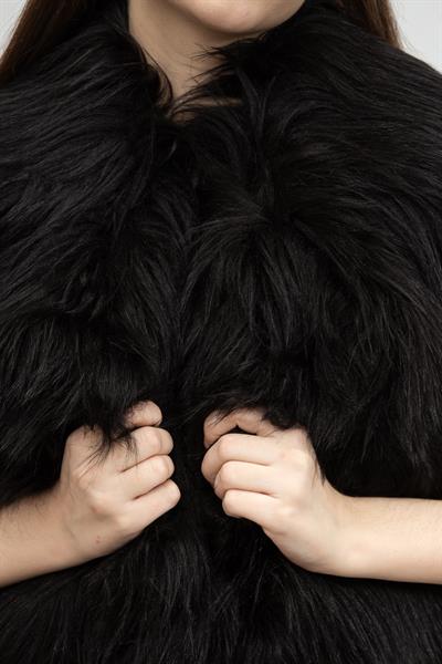 Karl Lagerfeld Faux Fur Gilet Kadın Mont