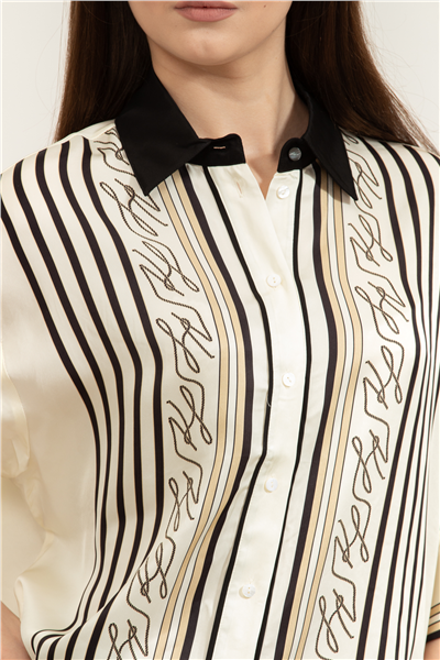 Karl Lagerfeld Fluid Pj Blouse Kadın Bluz Çok Renkli