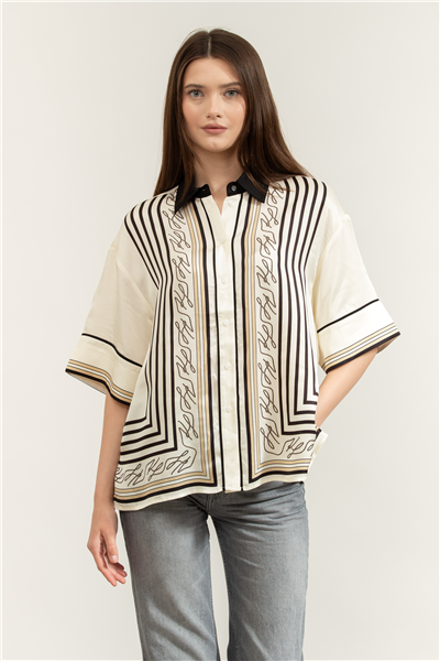 Karl Lagerfeld Fluid Pj Blouse Kadın Bluz Çok Renkli