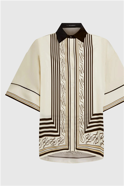 Karl Lagerfeld Fluid Pj Blouse Kadın Bluz Çok Renkli