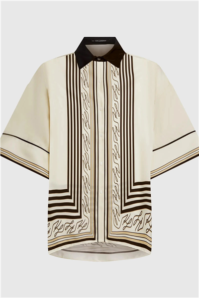 Karl Lagerfeld Fluid Pj Blouse Kadın Bluz Çok Renkli