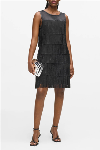 Karl Lagerfeld Fringe Kadın Elbise Siyah