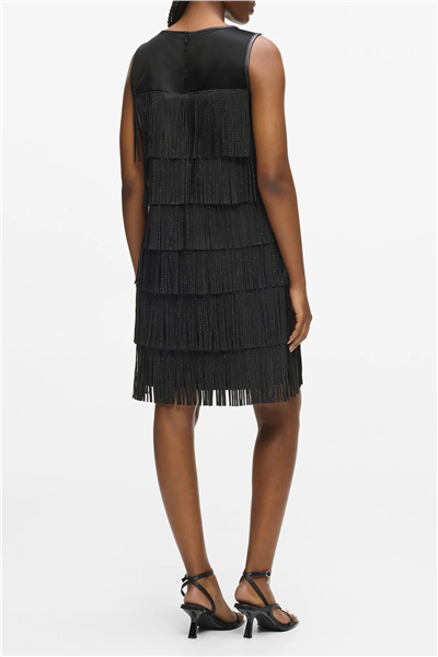 Karl Lagerfeld Fringe Kadın Elbise Siyah