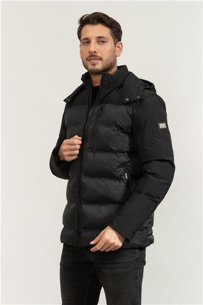 Karl Lagerfeld Hooded Jacket Erkek Şişme Mont