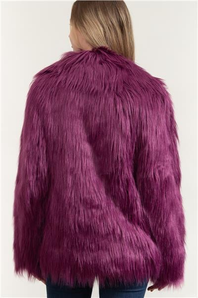 Karl Lagerfeld Huns Pick Faux Fur Kadın Mont