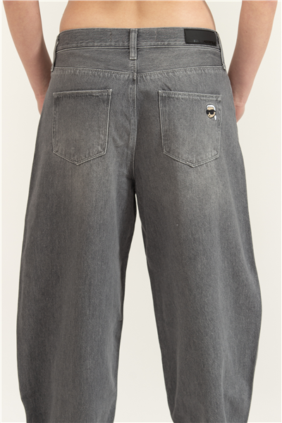 Karl Lagerfeld Ikon Barrel Denim Kadın Jean Pantolon