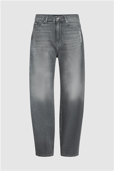 Karl Lagerfeld Ikon Barrel Denim Kadın Jean Pantolon Açık Gri