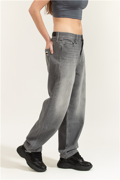 Karl Lagerfeld Ikon Barrel Denim Kadın Jean Pantolon