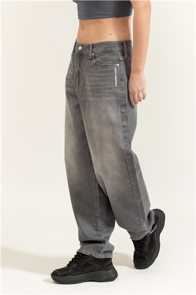 Karl Lagerfeld Ikon Barrel Denim Kadın Jean Pantolon