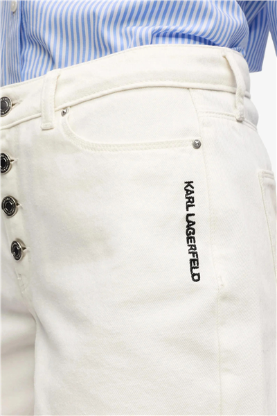 Karl Lagerfeld ikon Denim Shorts Kadın Jean Pantolon Çok Renkli
