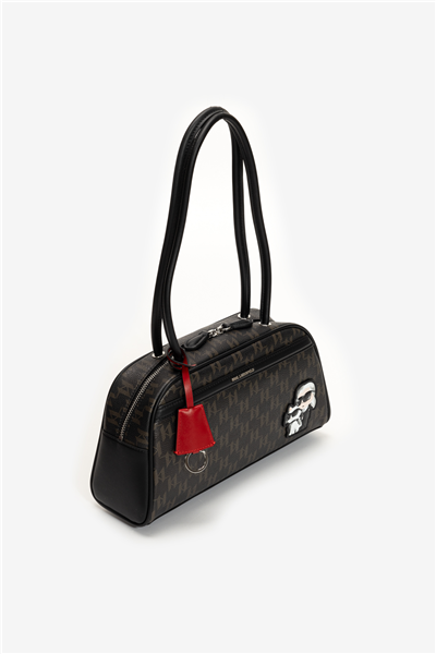 Karl Lagerfeld Ikon Monogram CC Bowling Kadın Mini Omuz Çantası