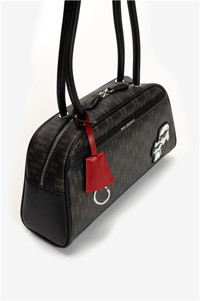 Karl Lagerfeld Ikon Monogram CC Bowling Kadın Mini Omuz Çantası