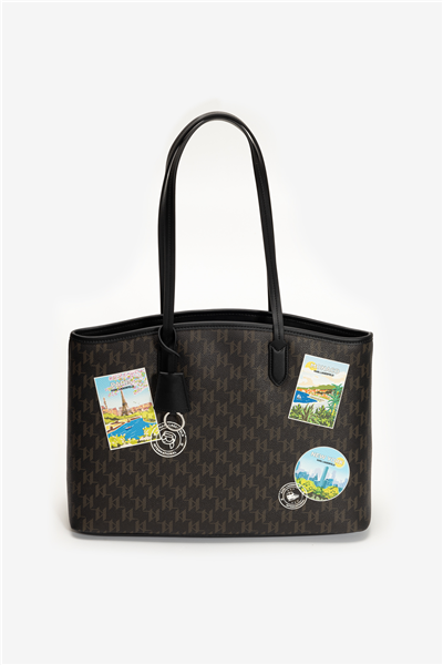 Karl Lagerfeld Ikon Monogram CC MD Tote Kadın Omuz Çantası