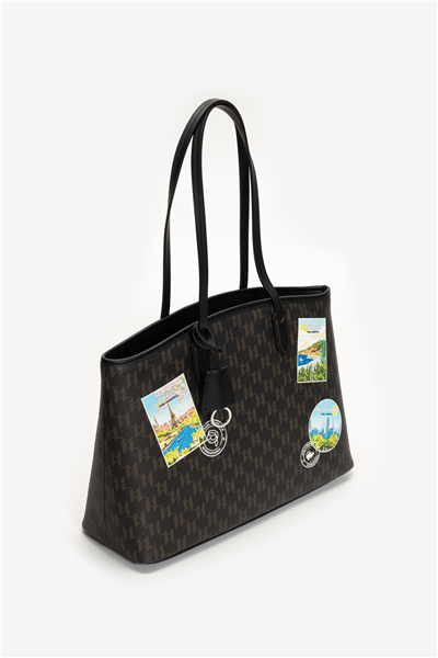 Karl Lagerfeld Ikon Monogram CC MD Tote Kadın Omuz Çantası