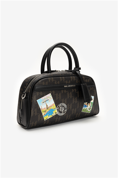 Karl Lagerfeld Ikon Monogram CC SM Bowling Kadın Mini Omuz Çantası