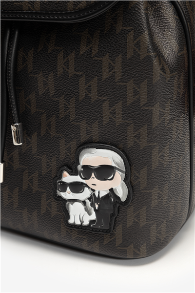Karl Lagerfeld Ikon Monogram CC SM Flap Kadın Sırt Çantası