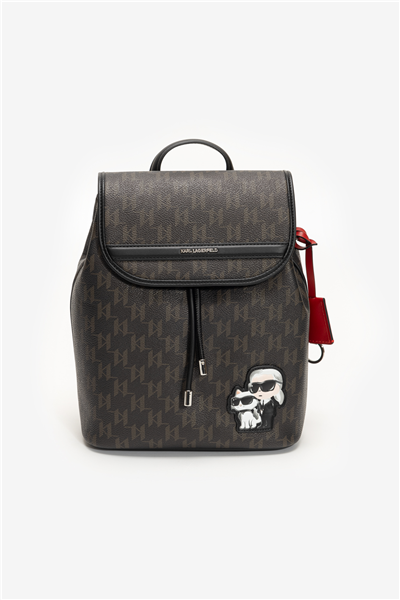 Karl Lagerfeld Ikon Monogram CC SM Flap Kadın Sırt Çantası