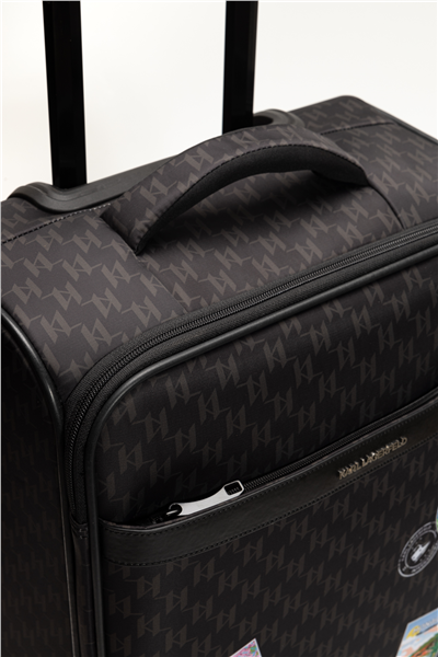 Karl Lagerfeld Ikon Monogram Nylon Trolley Kadın Valiz