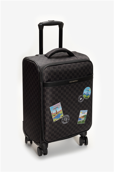 Karl Lagerfeld Ikon Monogram Nylon Trolley Kadın Valiz