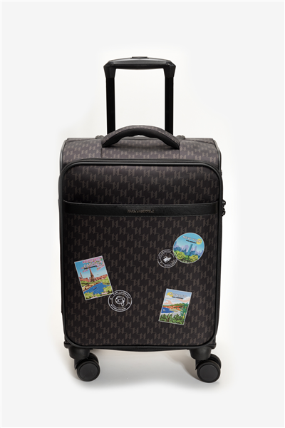 Karl Lagerfeld Ikon Monogram Nylon Trolley Kadın Valiz