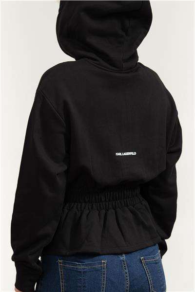 Karl Lagerfeld Ikon Patch Cinched Kadın Fermuarlı Sweatshirt