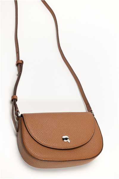 Karl Lagerfeld Ikon Pebble Pin Flap Kadın Mini Omuz Çantası