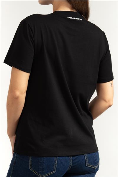 Karl Lagerfeld Ikon Seasonal Rs Kadın Bisiklet Yaka T-Shirt