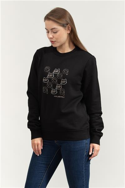 Karl Lagerfeld Ikon Seasonal Rs Kadın Bisiklet Yaka Sweatshirt