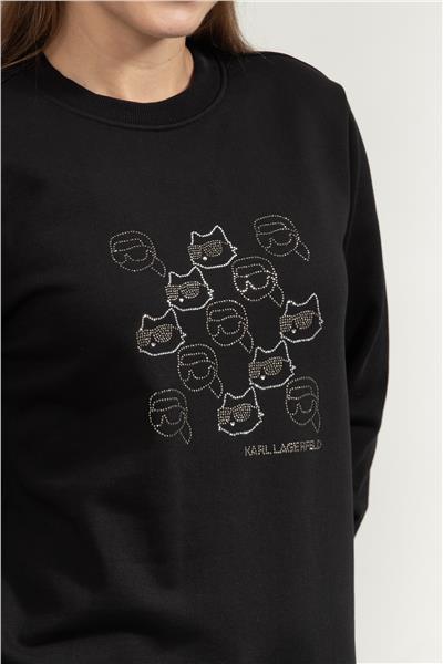 Karl Lagerfeld Ikon Seasonal Rs Kadın Bisiklet Yaka Sweatshirt