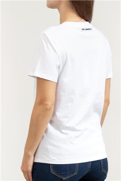 Karl Lagerfeld Ikon Seasonal Rs Kadın Bisiklet Yaka T-Shirt