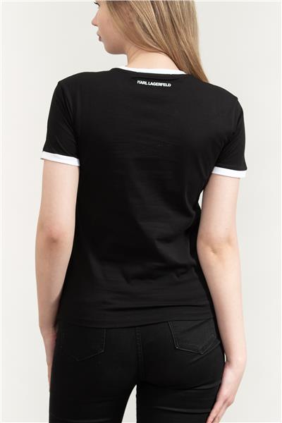 Karl Lagerfeld Ikon Signature Choupette Tee Kadın Bisiklet Yaka T-Shirt