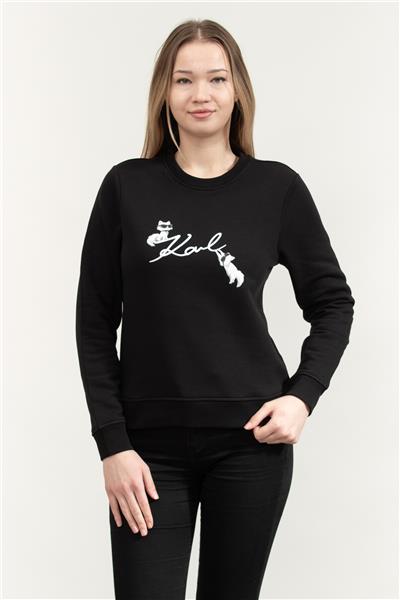 Karl Lagerfeld Ikon Signature Choupette Kadın Bisiklet Yaka Sweatshirt
