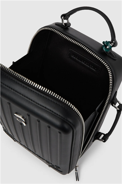 Karl Lagerfeld Ikon Suitcase Crossbody Kadın Omuz Çantası Siyah