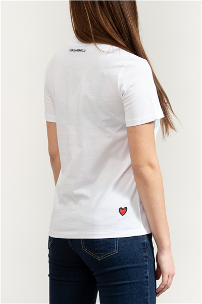 Karl Lagerfeld Ikon Valentine Kadın Bisiklet Yaka T-Shirt