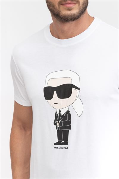 Karl Lagerfeld Ikonik Erkek Bisiklet Yaka T-Shirt