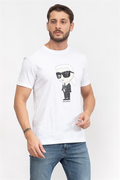 Karl Lagerfeld Ikonik Erkek Bisiklet Yaka T-Shirt