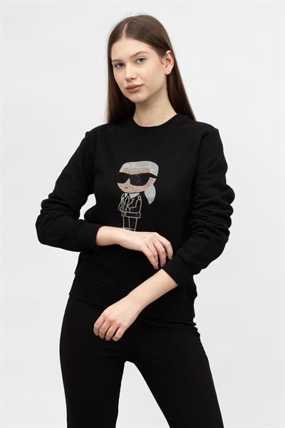 Karl Lagerfeld Ikonik Kadın Bisiklet Yaka Sweatshirt
