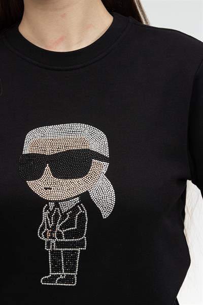 Karl Lagerfeld Ikonik Kadın Bisiklet Yaka Sweatshirt