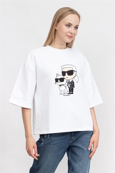 Karl Lagerfeld Ikonik Kadın Bisiklet Yaka Sweatshirt