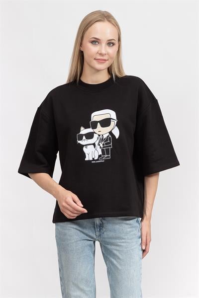 Karl Lagerfeld Ikonik Kadın Bisiklet Yaka Sweatshirt