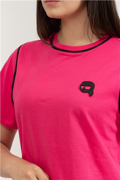 Karl Lagerfeld Ikonik Kadın Bisiklet Yaka T-Shirt