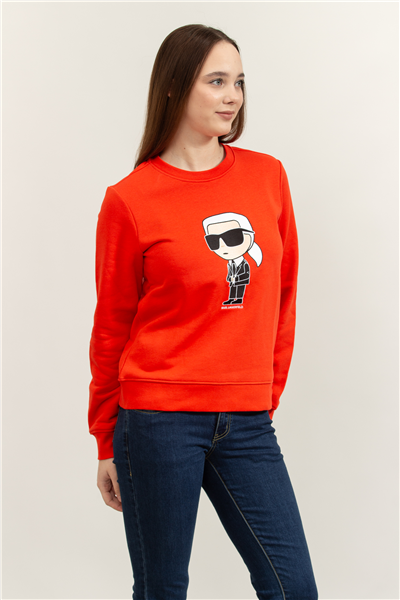 Karl Lagerfeld Ikonik Kadın Bisiklet Yaka Sweatshirt