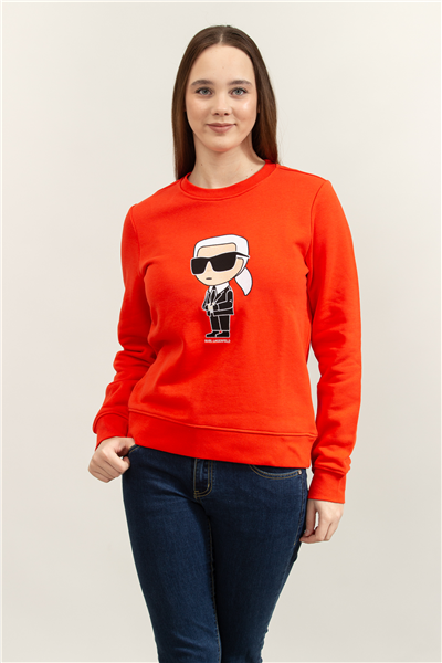 Karl Lagerfeld Ikonik Kadın Bisiklet Yaka Sweatshirt
